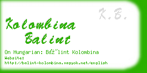 kolombina balint business card